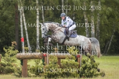 Antonia Baumgart auf Lamango in Luhmühlen, Juni 2018.